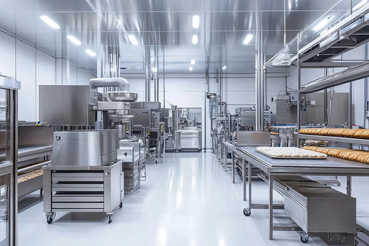 Industria alimentare realizzata con pezzi di metallo