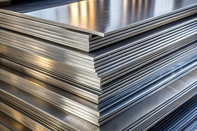 Lamiere di metallo pronte per essere tagliate a Modena