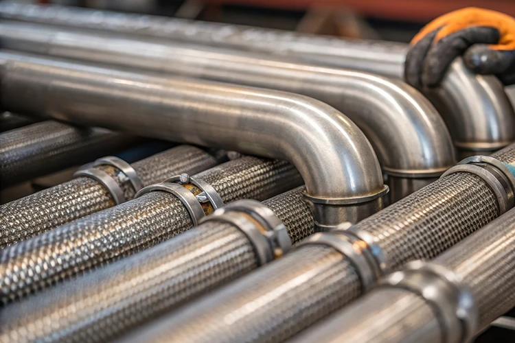 Tubi in metallo assemblati tra loro a Reggio Emilia